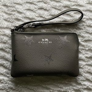 Coach silver star wristlet